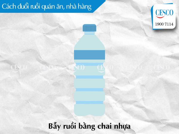 cách đuổi ruồi bằng chai nhựa, bẫy ruồi không tốn tiền cho quán ăn, nhà hàng, khách sạn